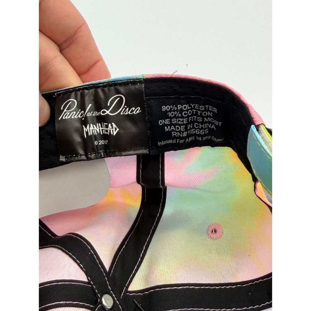Panic At The Disco P!ATD Tie Dye Dad Hat Hot Topic Band Merch Baseball Cap New - Picture 7 of 9